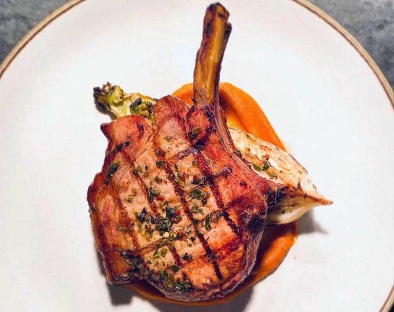 Grilled French Trimmed Pork Chop